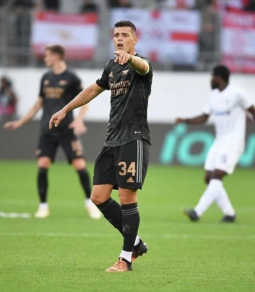 Granit Xhaka in Action: Arsenal's Swiss Midfield Maestro Shines in UEFA Europa League Clash Against FC Zurich (2022)