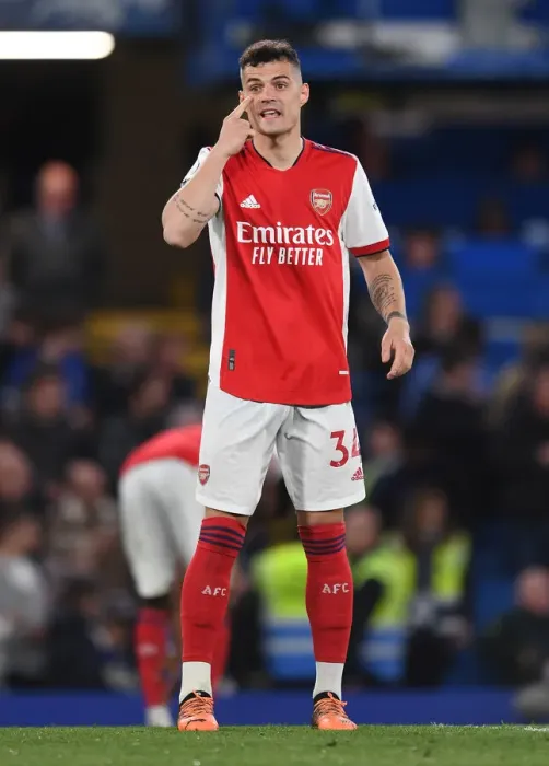Framed Print : Granit Xhaka in Action: Chelsea vs. Arsenal - Intense Premier League Showdown at Stamford Bridge, 2021-22 Framed Print : Granit Xhaka in Action: Chelsea vs. Arsenal - Intense Premier League Showdown at Stamford Bridge, 2021-22