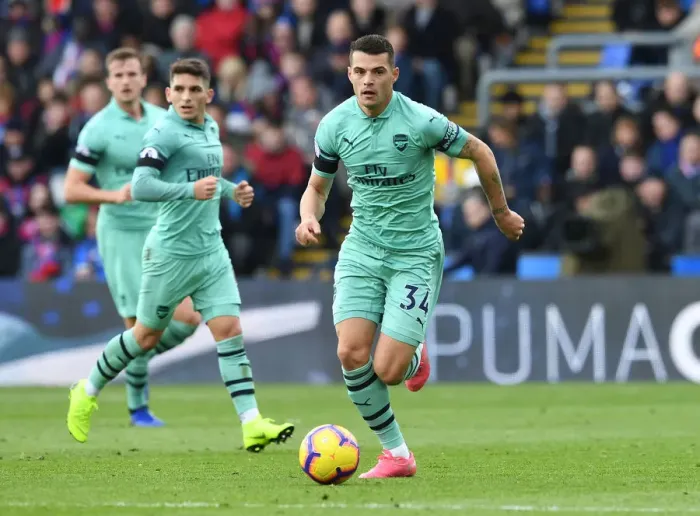 Framed Print : Granit Xhaka in Action: Crystal Palace vs. Arsenal, Premier League 2018-19 Framed Print : Granit Xhaka in Action: Crystal Palace vs. Arsenal, Premier League 2018-19