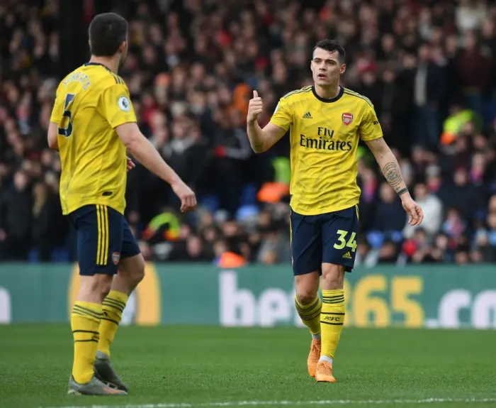 Framed Print : Granit Xhaka in Action: Crystal Palace vs. Arsenal, Premier League 2019-20 Framed Print : Granit Xhaka in Action: Crystal Palace vs. Arsenal, Premier League 2019-20
