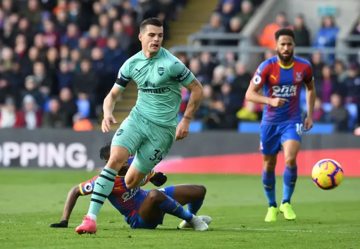 Framed Print : Granit Xhaka in Action: Crystal Palace vs Arsenal, Premier League 2018-19 Framed Print : Granit Xhaka in Action: Crystal Palace vs Arsenal, Premier League 2018-19