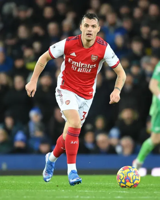 Framed Print : Granit Xhaka in Action: Everton vs Arsenal, Premier League 2020-21 Framed Print : Granit Xhaka in Action: Everton vs Arsenal, Premier League 2020-21