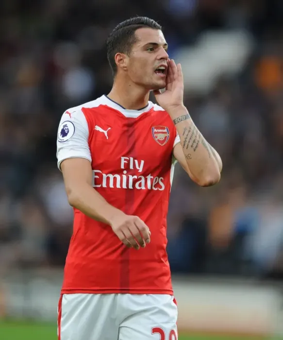 Framed Print : Granit Xhaka in Action: Hull City vs. Arsenal, Premier League 2016-17 Framed Print : Granit Xhaka in Action: Hull City vs. Arsenal, Premier League 2016-17