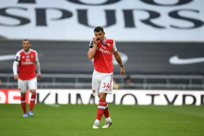 Framed Print : Granit Xhaka in Action: Tottenham vs. Arsenal, Premier League 2019-2020 Framed Print : Granit Xhaka in Action: Tottenham vs. Arsenal, Premier League 2019-2020