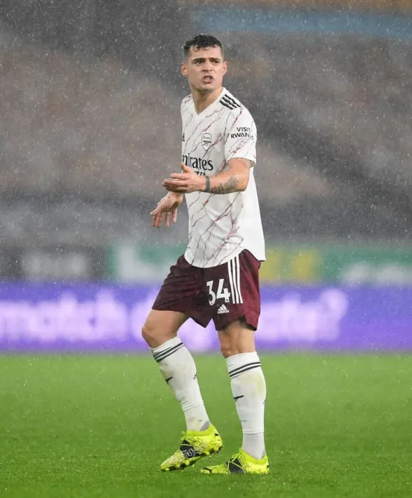 Framed Print : Granit Xhaka in Action: Wolverhampton Wanderers vs. Arsenal, Premier League 2020-21 Framed Print : Granit Xhaka in Action: Wolverhampton Wanderers vs. Arsenal, Premier League 2020-21