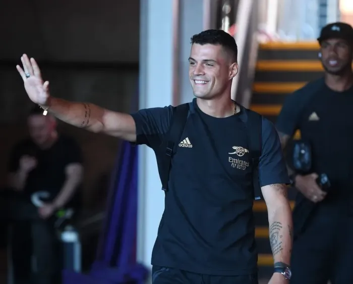 Framed Print : Granit Xhaka Arrives at Selhurst Park Ahead of Crystal Palace vs Arsenal FC (Premier League 2022-23) Framed Print : Granit Xhaka Arrives at Selhurst Park Ahead of Crystal Palace vs Arsenal FC (Premier League 2022-23)