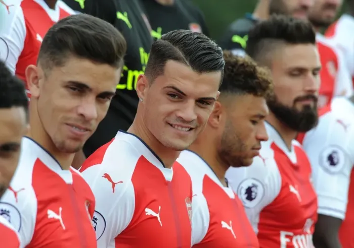 Framed Print : Granit Xhaka: Arsenal 1st Team Squad Portrait, 2016-17 Season