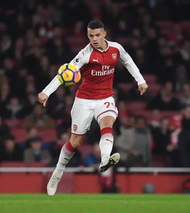 Framed Print : Granit Xhaka (Arsenal). Arsenal 3: 3 Liverpool. Premier League. Emirates Stadium, 22 / 12 / 17 Framed Print : Granit Xhaka (Arsenal). Arsenal 3: 3 Liverpool. Premier League. Emirates Stadium, 22 / 12 / 17