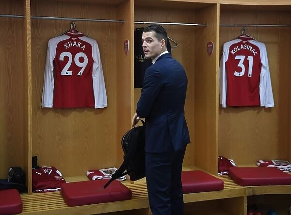 Granit Xhaka: Arsenal Changing Room Moment before Arsenal vs Manchester United (2017-18)