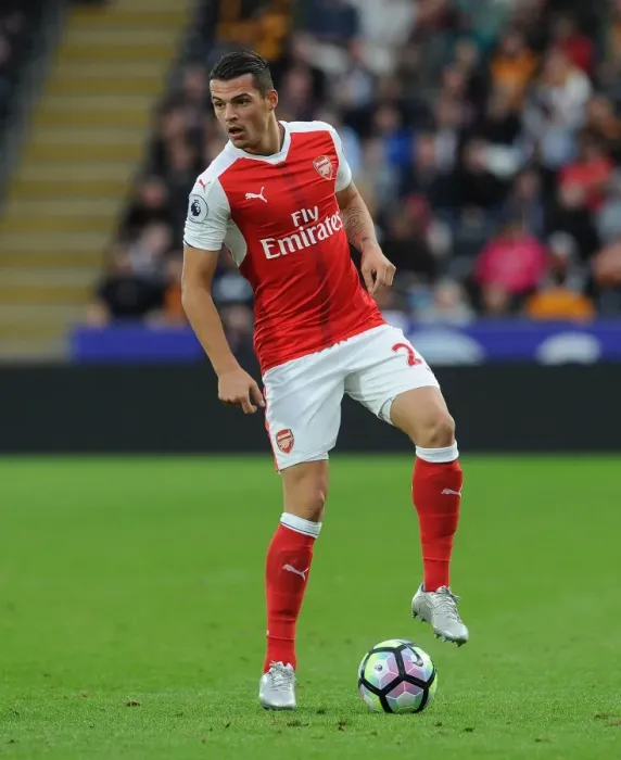 Framed Print : Granit Xhaka (Arsenal). Hull City 1: 4 Arsenal. Premier League. KCOM Stadium, Hull Framed Print : Granit Xhaka (Arsenal). Hull City 1: 4 Arsenal. Premier League. KCOM Stadium, Hull