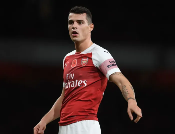 Framed Print : Granit Xhaka: Arsenal Midfielder in Action