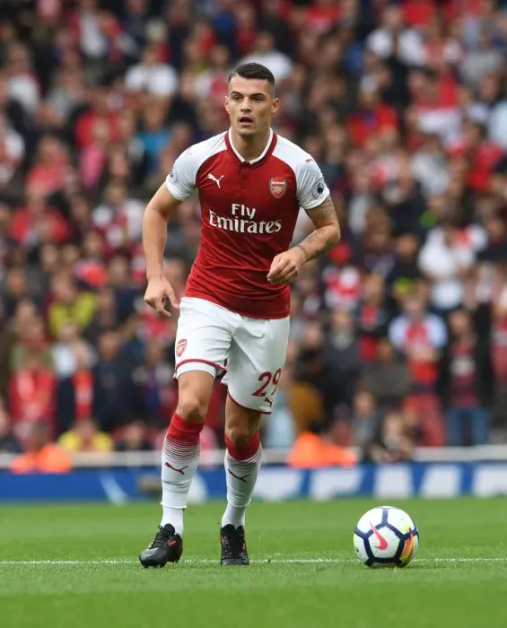 Framed Print : Granit Xhaka: Arsenal Midfielder in Action against Brighton & Hove Albion, Premier League 2017-18 Framed Print : Granit Xhaka: Arsenal Midfielder in Action against Brighton & Hove Albion, Premier League 2017-18
