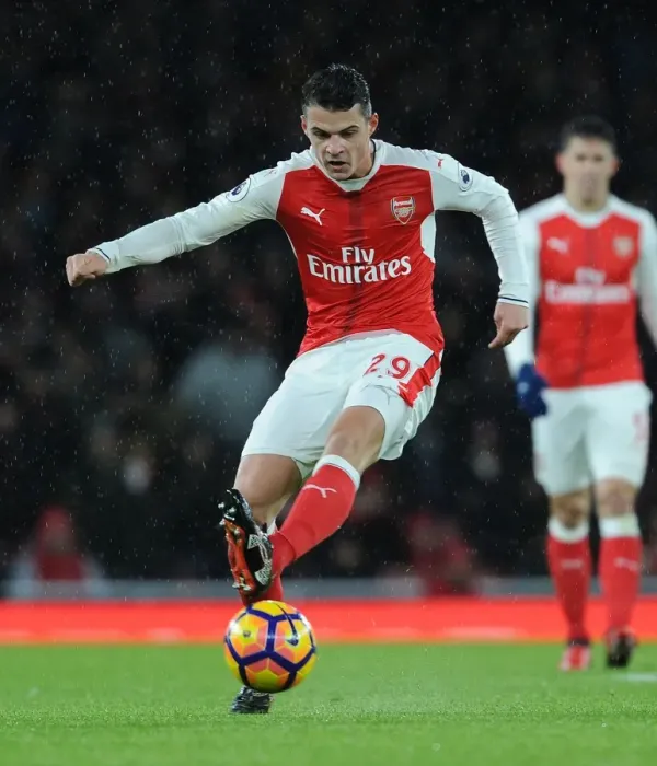 Framed Print : Granit Xhaka: Arsenal Midfielder in Action Against Crystal Palace, Premier League 2016-17 Framed Print : Granit Xhaka: Arsenal Midfielder in Action Against Crystal Palace, Premier League 2016-17