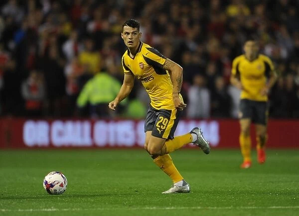 Granit Xhaka (Arsenal). Nottingham Forest 0:4 Arsenal. EPL League Cup. 3rd Round