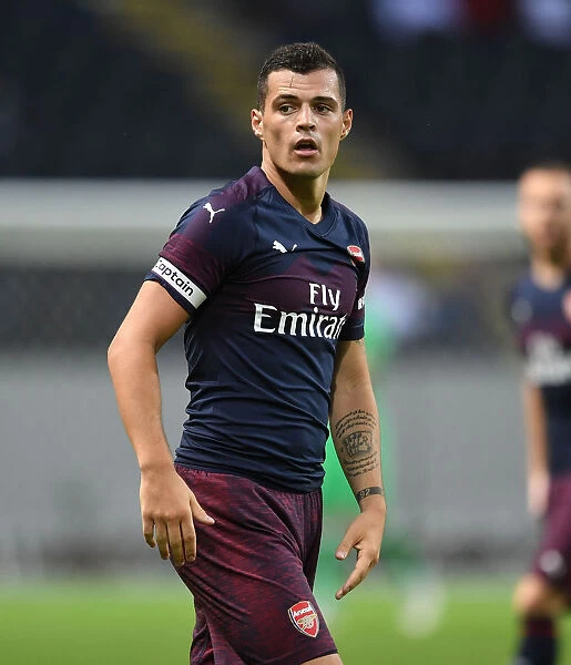 Granit Xhaka: Arsenal Star in Action against SS Lazio, Stockholm 2018