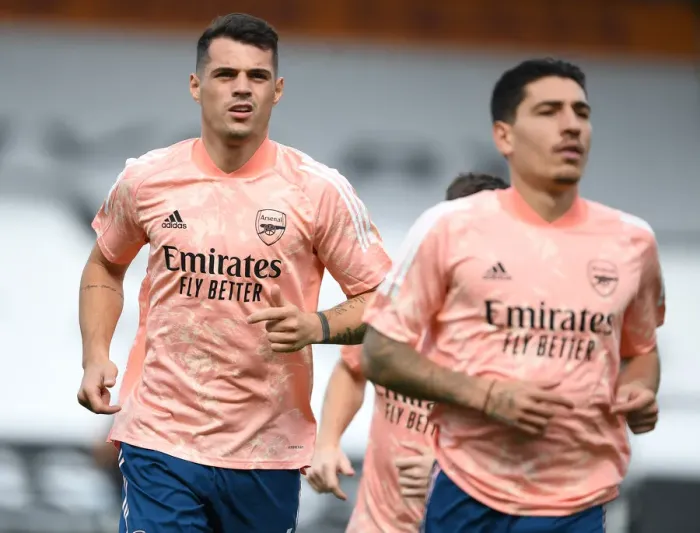 Framed Print : Granit Xhaka: Arsenal Star Ready for Fulham Clash in Premier League