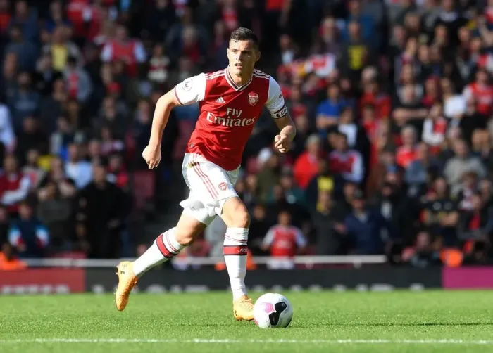 Framed Print : Granit Xhaka: Arsenal vs. AFC Bournemouth, Premier League 2019-20