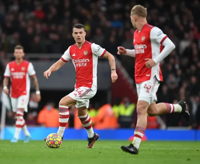 Framed Print : Granit Xhaka: Arsenal's Brilliant Midfield Performance Against Brentford Framed Print : Granit Xhaka: Arsenal's Brilliant Midfield Performance Against Brentford