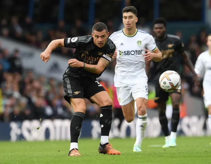 Framed Print : Granit Xhaka: Arsenal's Brilliant Midfield Performance Against Leeds United