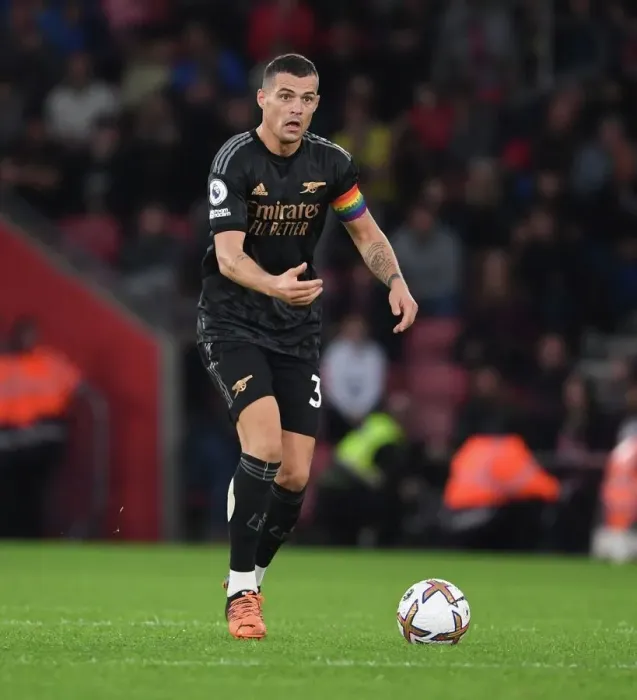 Framed Print : Granit Xhaka: Arsenal's Brilliant Midfield Performance Against Southampton