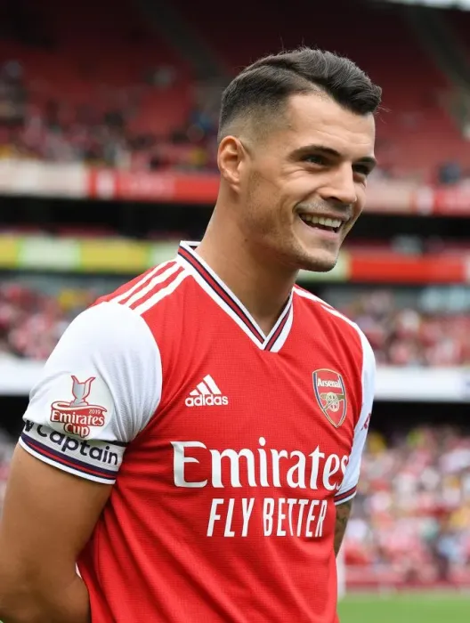 Framed Print : Granit Xhaka: Arsenal's Gear Up for Emirates Cup Clash Against Olympique Lyonnais Framed Print : Granit Xhaka: Arsenal's Gear Up for Emirates Cup Clash Against Olympique Lyonnais