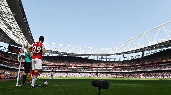 Granit Xhaka: Arsenal's Midfield Maestro in Action Against West Ham United, Premier League 2017-18