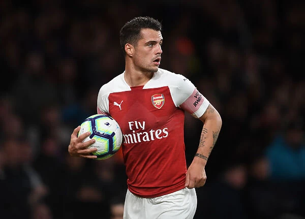 Granit Xhaka: Arsenal's Midfield Maestro in Action Against Leicester City, Premier League 2018-19