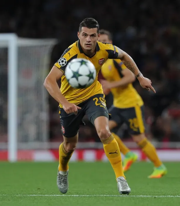 Framed Print : Granit Xhaka: Arsenal's Midfield Masterclass in UEFA Champions League Battle Against FC Basel (2016-17) Framed Print : Granit Xhaka: Arsenal's Midfield Masterclass in UEFA Champions League Battle Against FC Basel (2016-17)