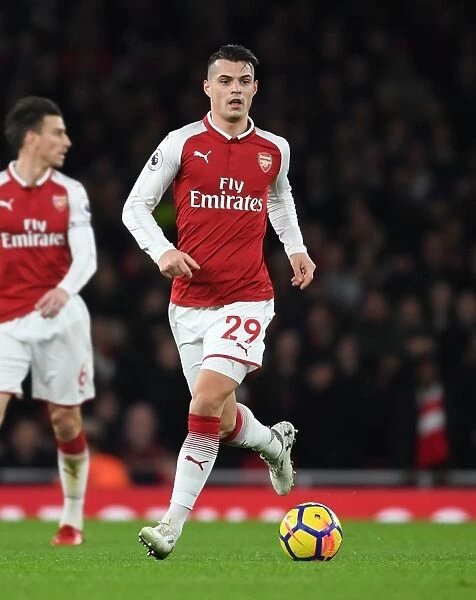 Granit Xhaka: Arsenal's Midfield Mastermind in Action Against Liverpool, Premier League 2017-18