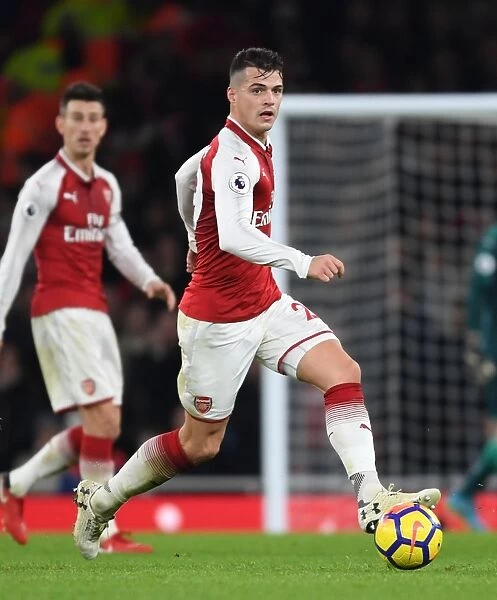 Granit Xhaka: Arsenal's Midfield Mastermind in Action Against Liverpool, Premier League 2017-18