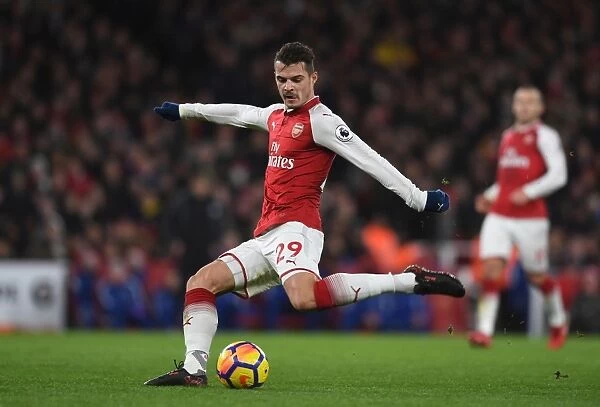 Granit Xhaka: Arsenal's Midfield Mastermind in Action Against Chelsea, Premier League 2017-18