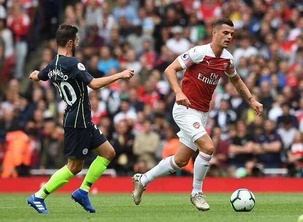 Granit Xhaka: Arsenal's Midfield Mastermind in Action Against Manchester City, Premier League 2018-19