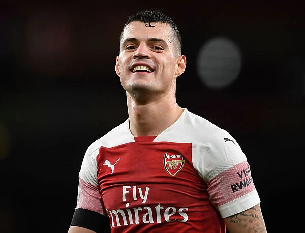 Granit Xhaka: Arsenal's Midfield Mastermind in Action against Fulham, Premier League 2018-19