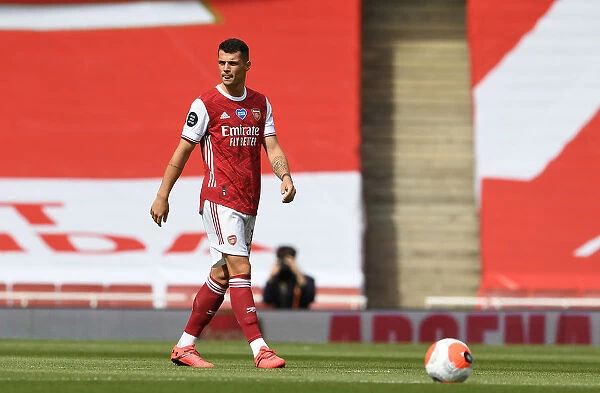 Granit Xhaka: Arsenal's Midfield Mastermind in Action against Watford, Premier League 2019-2020