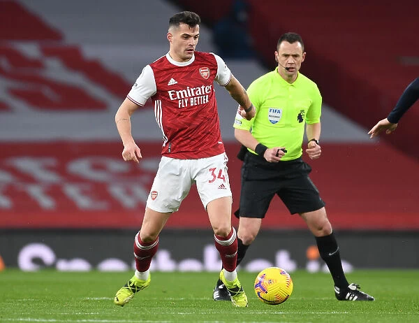 Granit Xhaka: Arsenal's Midfield Mastermind in Action against Leeds United, Premier League 2020-21