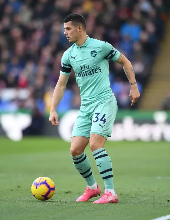 Framed Print : Granit Xhaka: Arsenal's Midfield Mastermind in Action against Crystal Palace, Premier League 2018-19 Framed Print : Granit Xhaka: Arsenal's Midfield Mastermind in Action against Crystal Palace, Premier League 2018-19