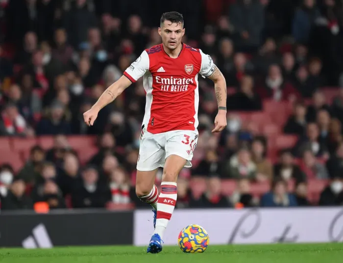 Framed Print : Granit Xhaka: Arsenal's Midfield Mastermind in Action vs. West Ham United, Premier League 2021-22 Framed Print : Granit Xhaka: Arsenal's Midfield Mastermind in Action vs. West Ham United, Premier League 2021-22