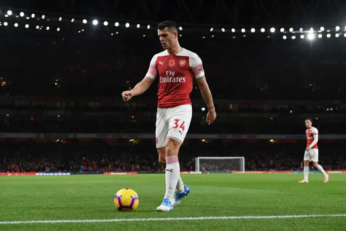 Framed Print : Granit Xhaka: Arsenal's Midfield Mastermind in Action against Wolverhampton Wanderers, Premier League 2018-19 Framed Print : Granit Xhaka: Arsenal's Midfield Mastermind in Action against Wolverhampton Wanderers, Premier League 2018-19