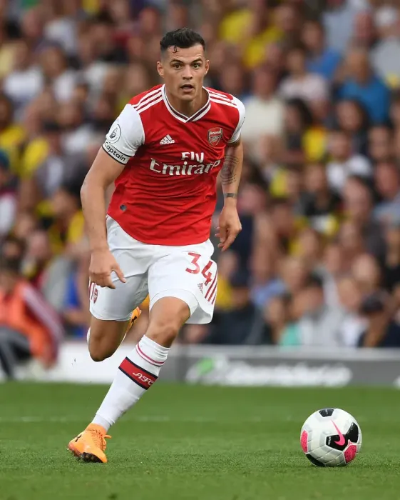 Framed Print : Granit Xhaka: Arsenal's Midfield Mastermind Dazzles in Premier League Showdown vs. Watford Framed Print : Granit Xhaka: Arsenal's Midfield Mastermind Dazzles in Premier League Showdown vs. Watford