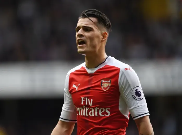 Framed Print : Granit Xhaka: Battle in the Derby - Arsenal vs. Tottenham, 2016-17 Premier League Framed Print : Granit Xhaka: Battle in the Derby - Arsenal vs. Tottenham, 2016-17 Premier League