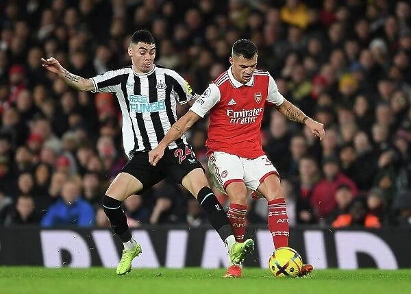 Granit Xhaka Breaks Past Miguel Almiron: Arsenal vs Newcastle United, Premier League 2022-23