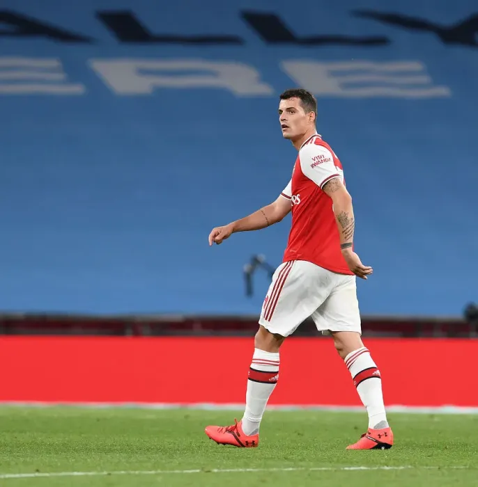 Framed Print : Granit Xhaka in FA Cup Semi-Final Battle: Arsenal vs Manchester City Framed Print : Granit Xhaka in FA Cup Semi-Final Battle: Arsenal vs Manchester City