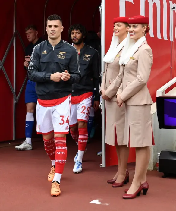 Framed Print : Granit Xhaka: Focused and Ready - Arsenal vs. Everton (2021-22 Premier League) Framed Print : Granit Xhaka: Focused and Ready - Arsenal vs. Everton (2021-22 Premier League)