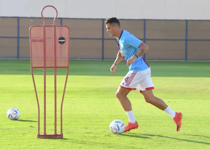 Framed Print : Granit Xhaka Gears Up: Arsenal FC's Training Session Before Arsenal vs AC Milan, Dubai Super Cup 2022-23