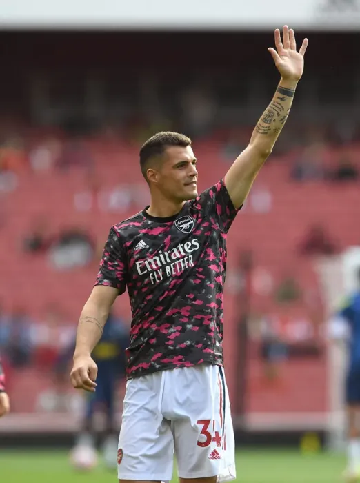 Framed Print : Granit Xhaka Gears Up: Arsenal vs. Tottenham Showdown Framed Print : Granit Xhaka Gears Up: Arsenal vs. Tottenham Showdown