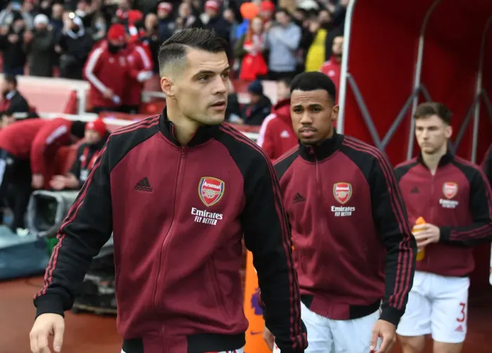 Framed Print : Granit Xhaka Gears Up: Arsenal vs Brentford, Premier League 2021-22 Framed Print : Granit Xhaka Gears Up: Arsenal vs Brentford, Premier League 2021-22