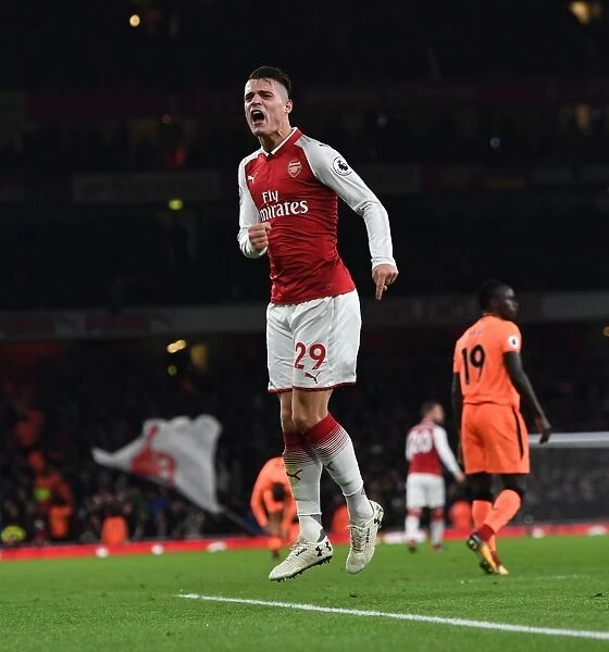 Granit Xhaka Scores Brace: Arsenal 2-1 Liverpool (Premier League 2017-18)