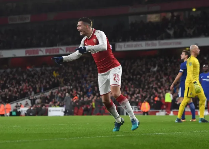 Framed Print : Granit Xhaka Scores Brace: Arsenal Secures Carabao Cup Semi-Final Victory Over Chelsea Framed Print : Granit Xhaka Scores Brace: Arsenal Secures Carabao Cup Semi-Final Victory Over Chelsea
