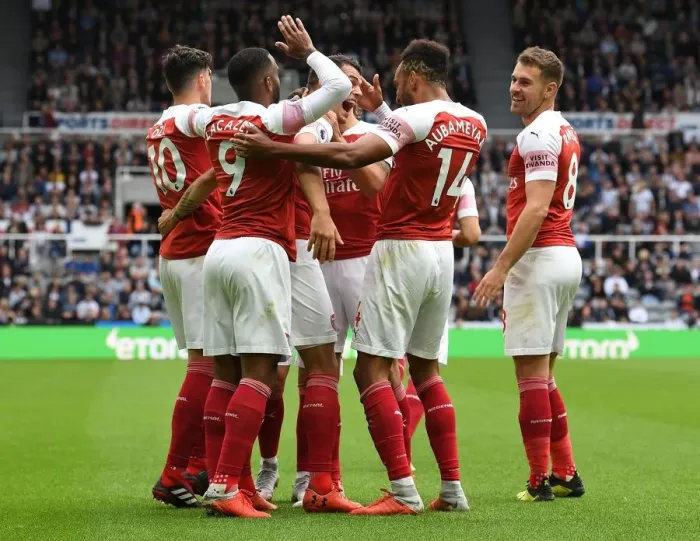 Framed Print : Granit Xhaka Scores First Goal: Arsenal's Victory at Newcastle United (2018-19)