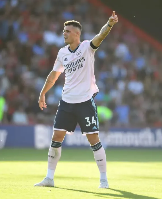 Framed Print : Granit Xhaka Shines: Arsenal's Midfield Masterclass Secures Premier League Win vs AFC Bournemouth Framed Print : Granit Xhaka Shines: Arsenal's Midfield Masterclass Secures Premier League Win vs AFC Bournemouth